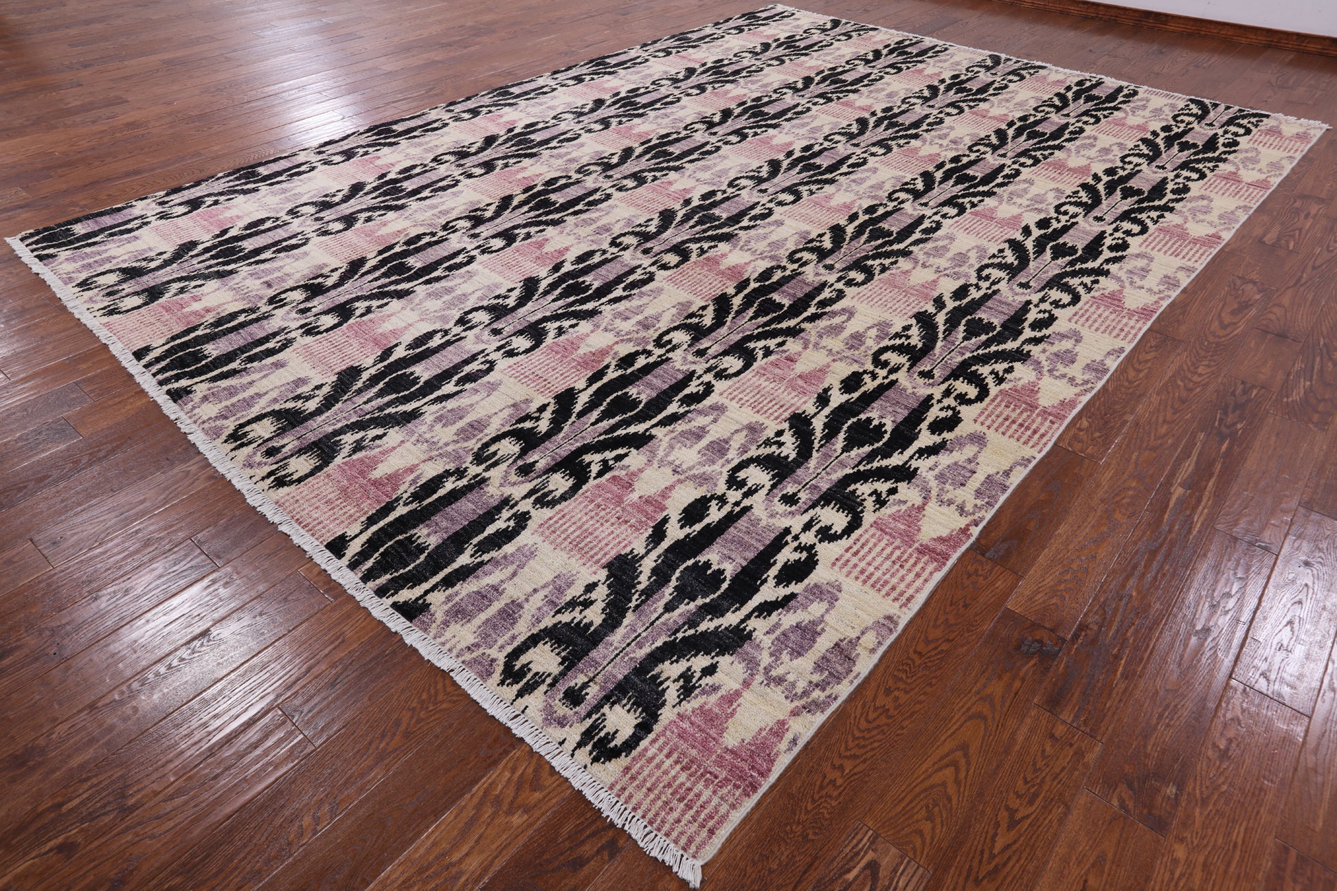 Ikat Handmade Wool Area Rug - 9' 10" X 14' 1" - Golden Nile