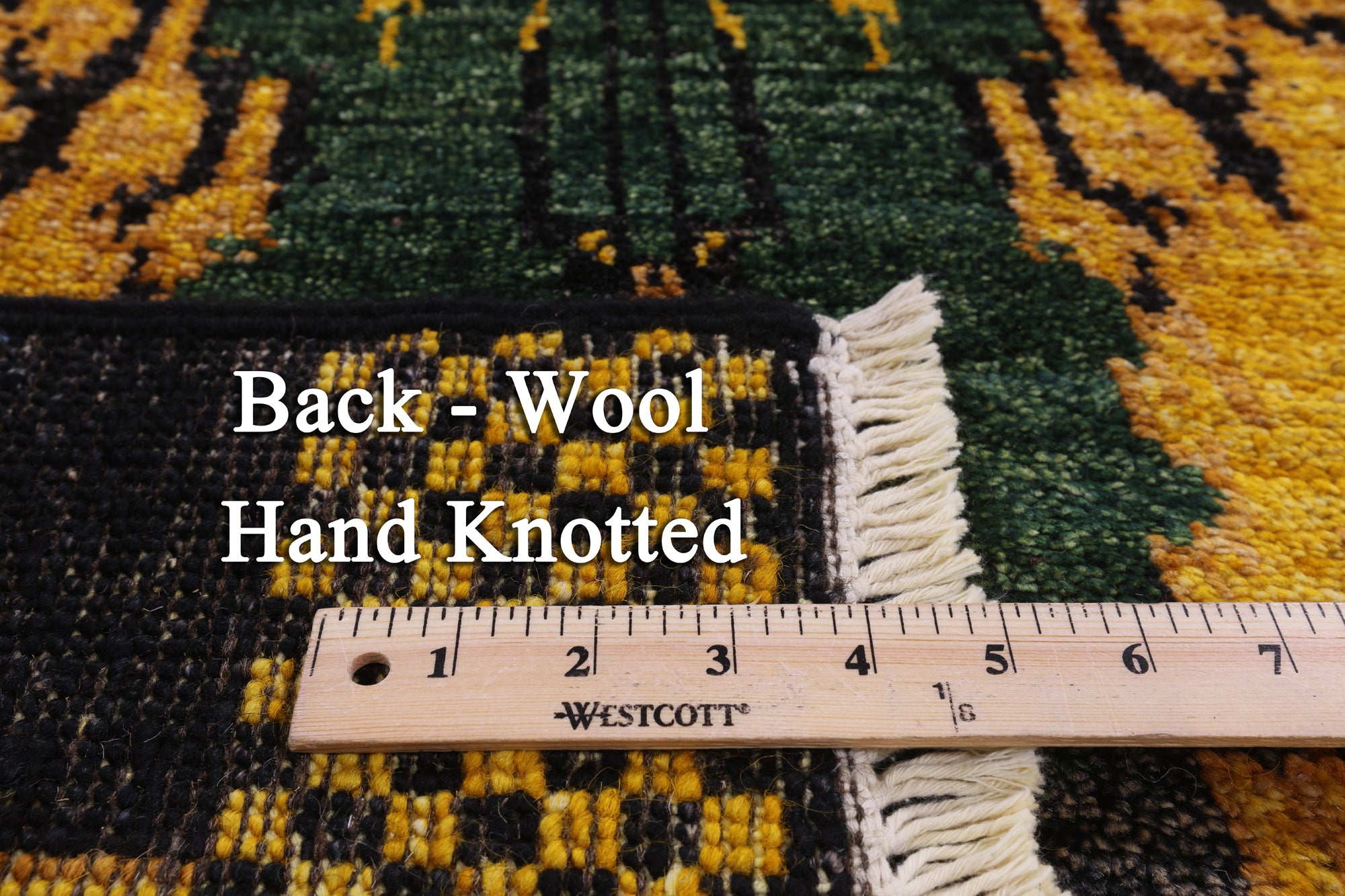 Ikat Handmade Wool Area Rug - 6' 2" X 11' 10" - Golden Nile