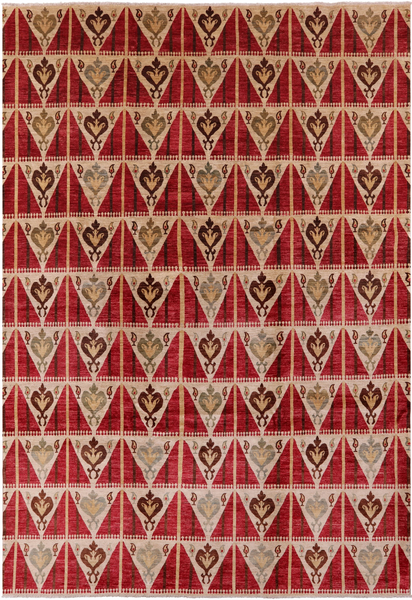 Modern Handmade Wool Rug - 9' 10" X 14' 3" - Golden Nile