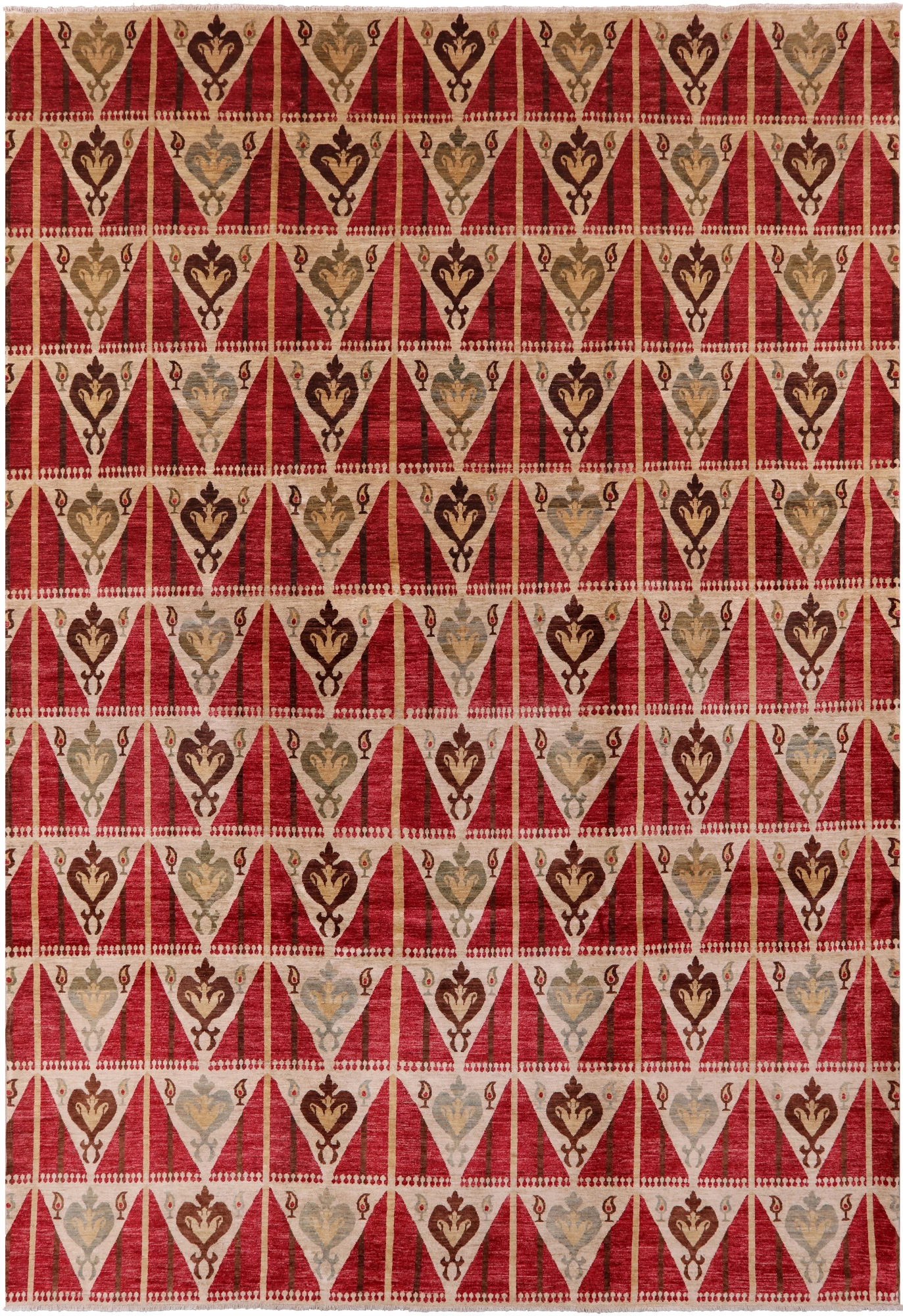 Modern Handmade Wool Rug - 9' 10" X 14' 3" - Golden Nile
