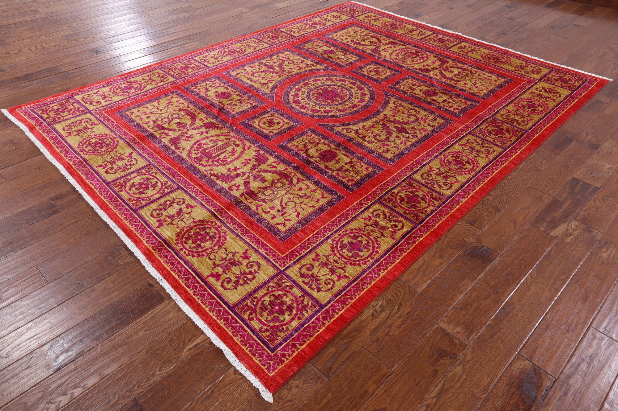 William Morris Hand Knotted Area Rug - 8' 1" X 10' 4" - Golden Nile