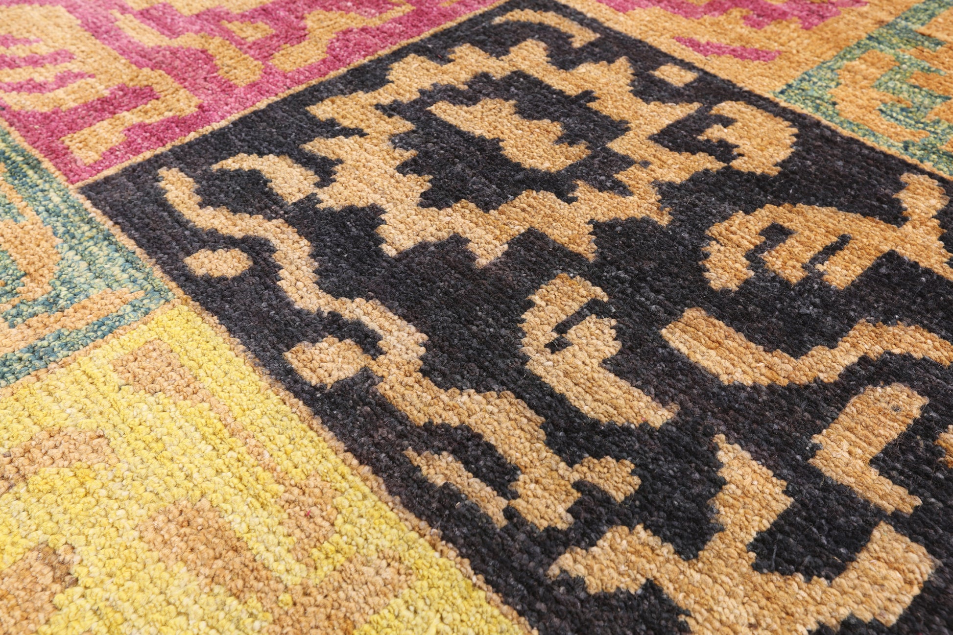 Persian Gabbeh Hand Knotted Wool Area Rug - 8' 3" X 9' 8" - Golden Nile