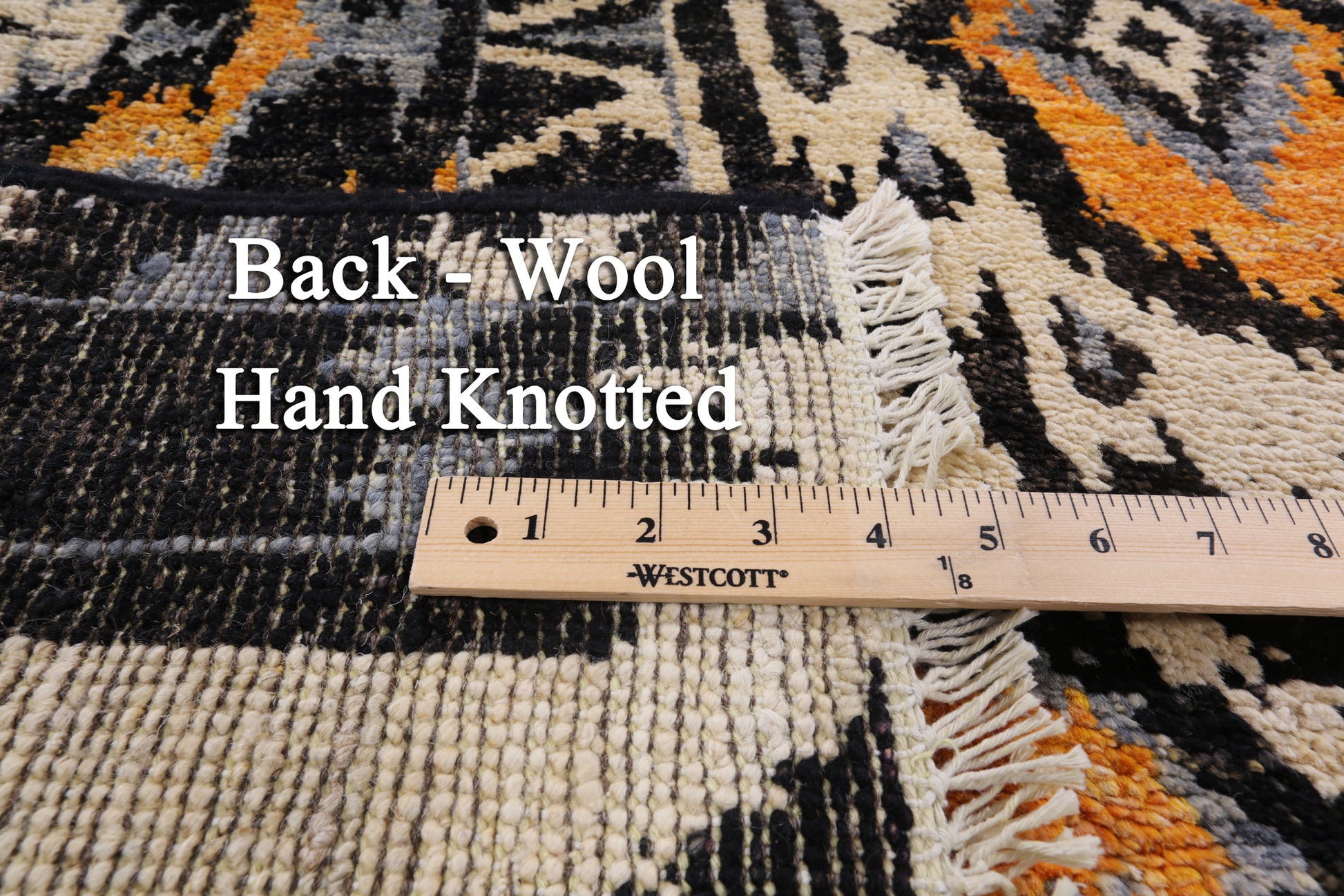 Ikat Hand Knotted Wool Runner Rug - 4' 0" X 10' 3" - Golden Nile