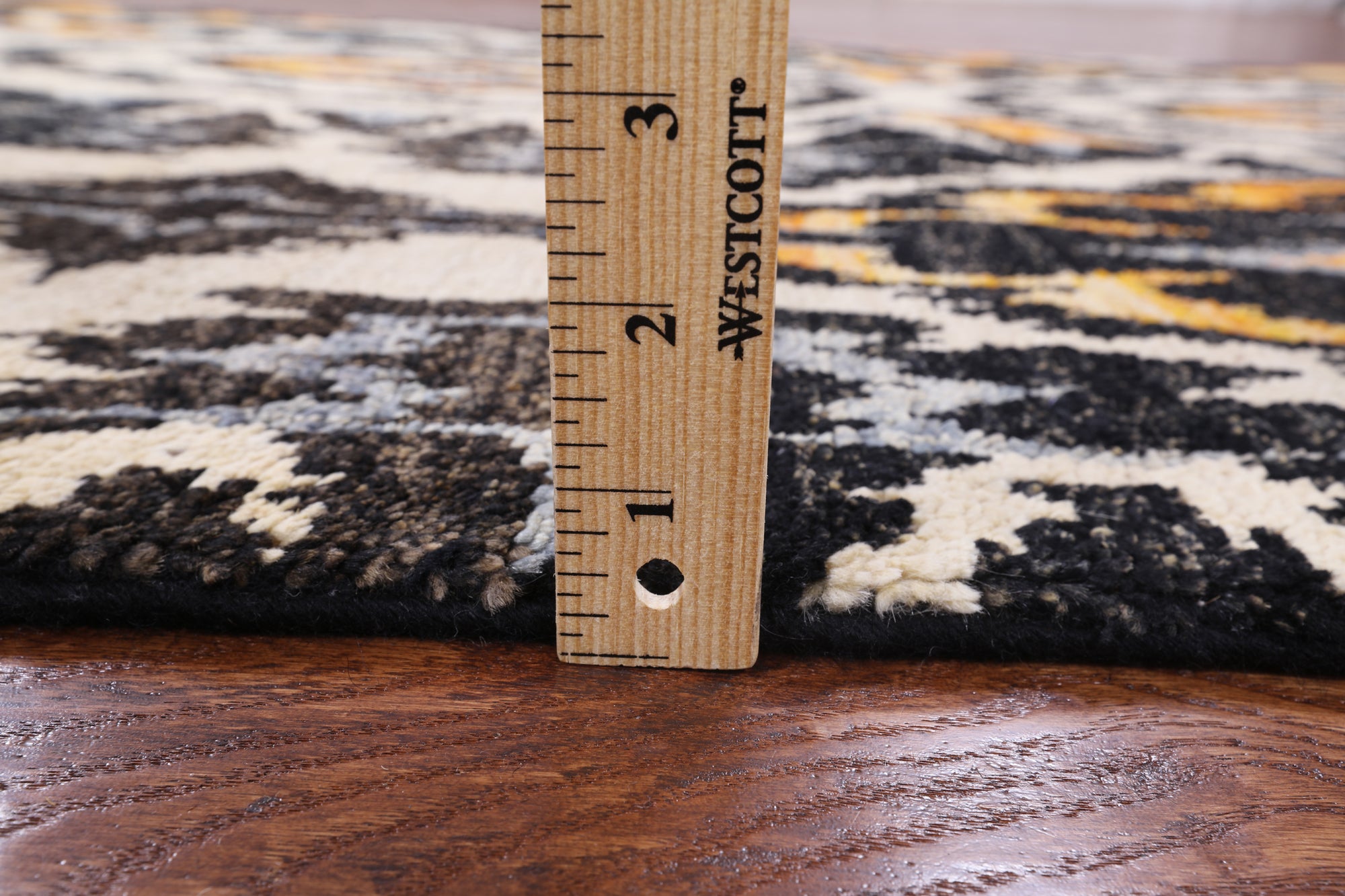 Ikat Hand Knotted Wool Runner Rug - 4' 0" X 10' 3" - Golden Nile