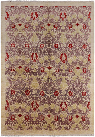 William Morris Handmade Wool Area Rug - 6' 1