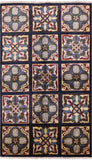William Morris Stained Glass Handmade Wool Rug - 4' 10" X 8' 3" - Golden Nile