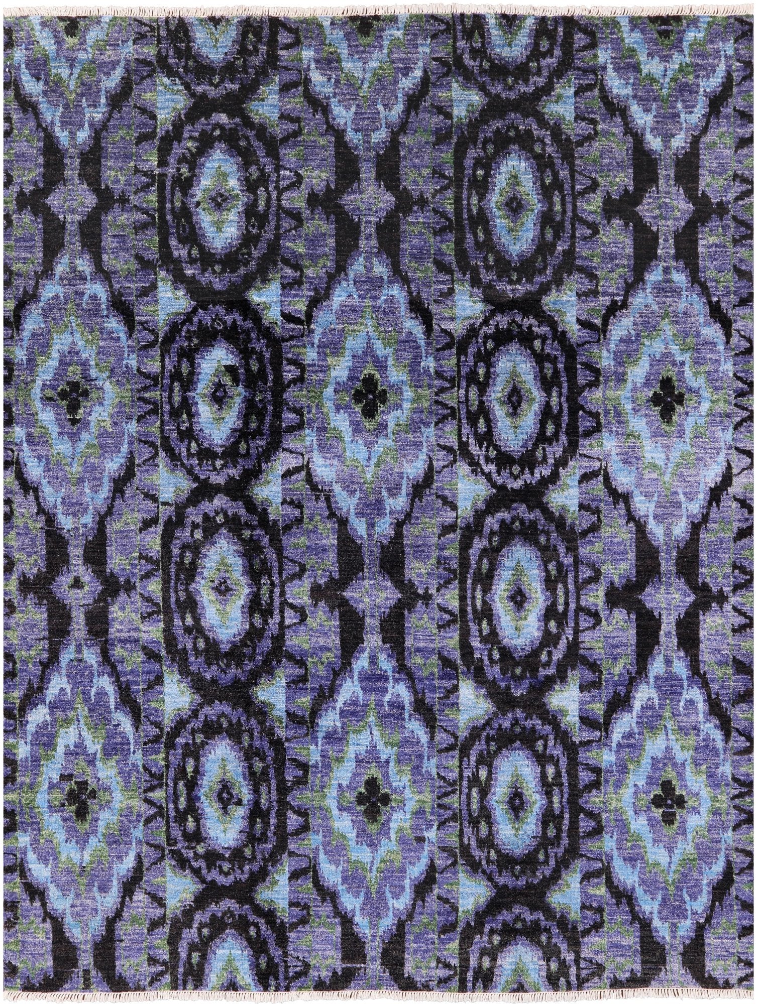 Ikat Handmade Wool Area Rug - 7' 10" X 10' 6" - Golden Nile