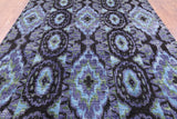 Ikat Handmade Wool Area Rug - 7' 10" X 10' 6" - Golden Nile