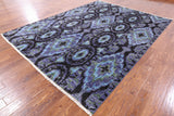 Ikat Handmade Wool Area Rug - 7' 10" X 10' 6" - Golden Nile