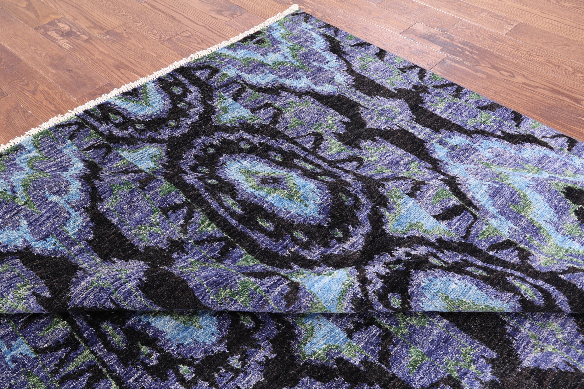 Ikat Handmade Wool Area Rug - 7' 10" X 10' 6" - Golden Nile