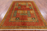 William Morris Hand Knotted Wool Area Rug - 6' 1" X 8' 7" - Golden Nile