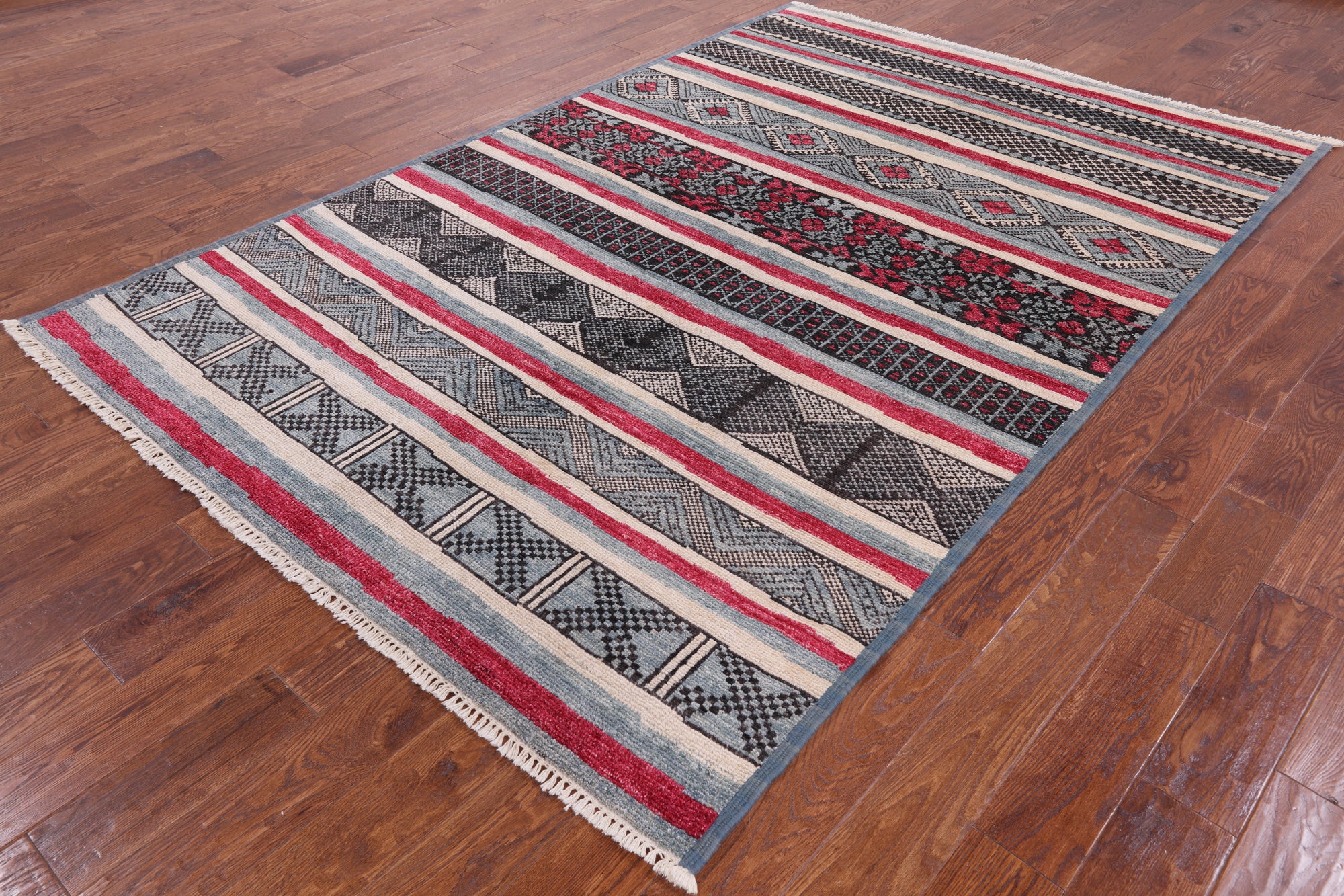 Tribal Moroccan Hand Knotted Rug - 6' 1" X 8' 8" - Golden Nile