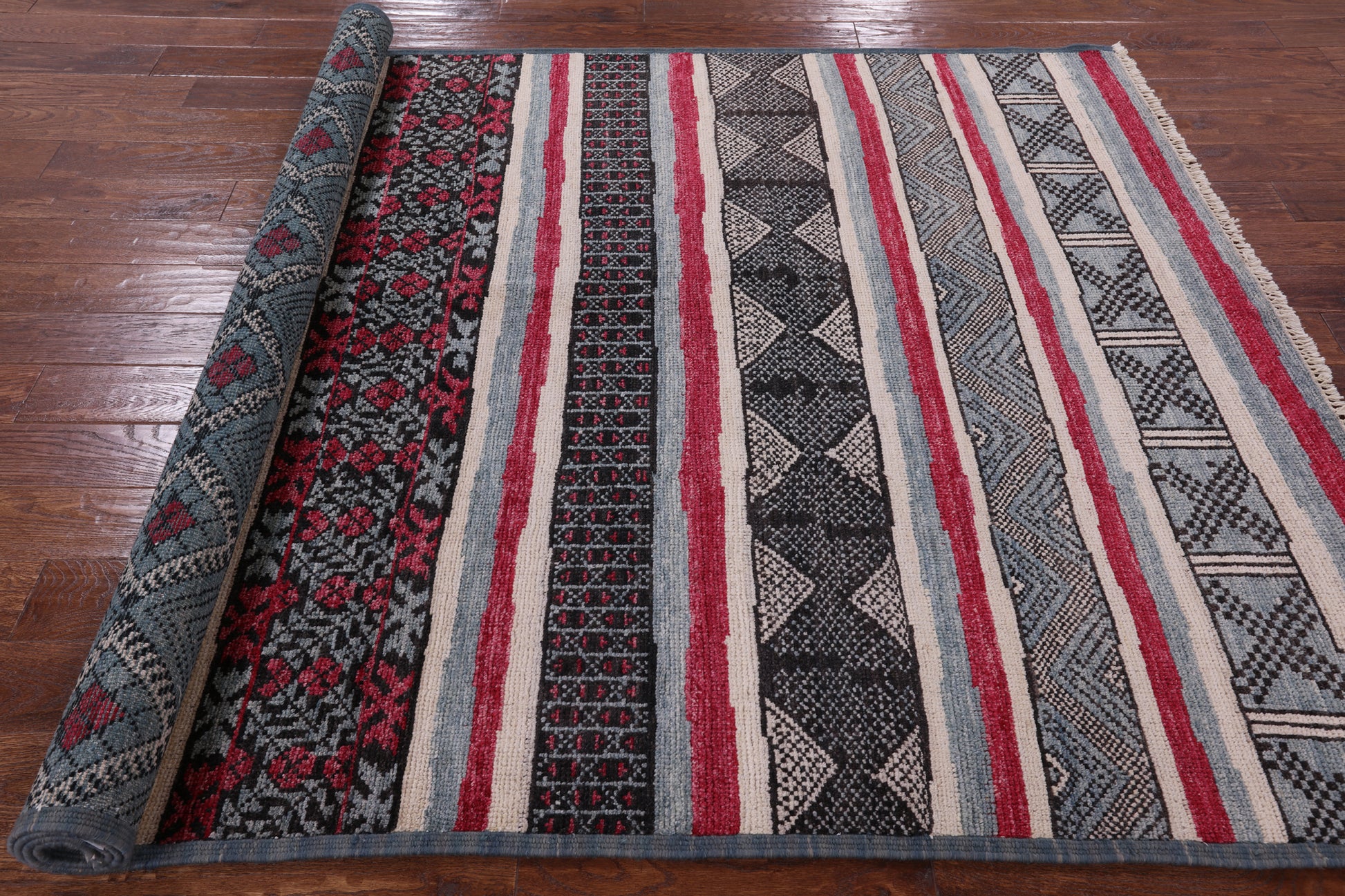 Tribal Moroccan Hand Knotted Rug - 6' 1" X 8' 8" - Golden Nile