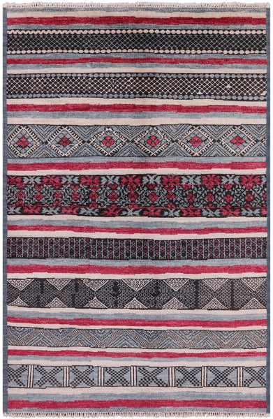 Tribal Moroccan Hand Knotted Rug - 6' 1" X 8' 8" - Golden Nile