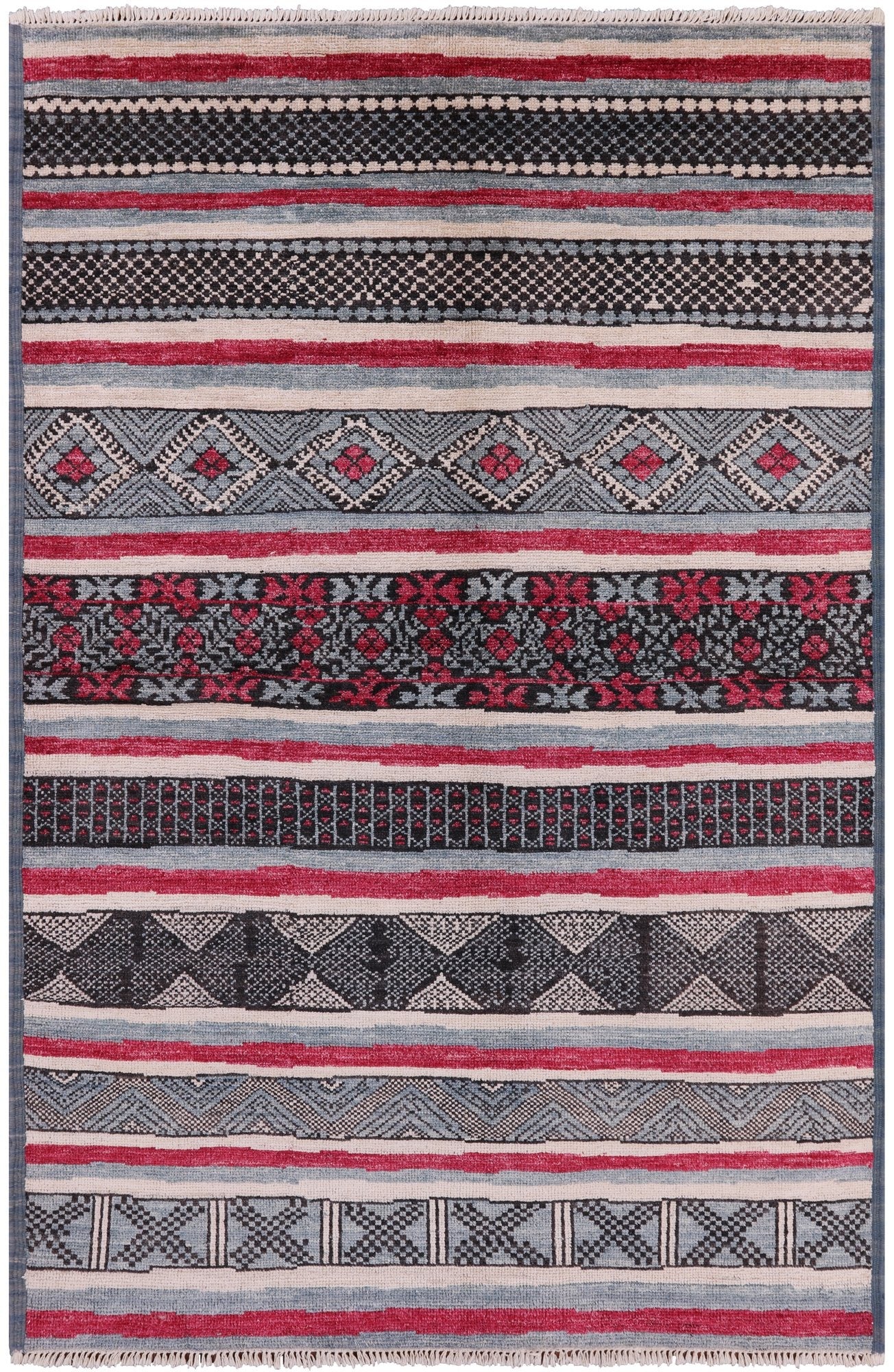 Tribal Moroccan Hand Knotted Rug - 6' 1" X 8' 8" - Golden Nile