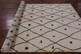 Ivory Tribal Moroccan Hand Knotted Area Rug - 6' 0" X 9' 1" - Golden Nile