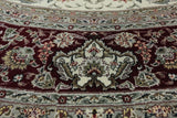 Persian Round Wool & Silk Area Rug 8' - Golden Nile