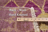Ikat Handmade Wool Area Rug - 5' 1" X 8' 3" - Golden Nile