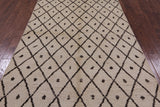 Ivory Tribal Moroccan Hand Knotted Area Rug - 5' 0" X 8' 3" - Golden Nile