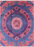 Ikat Hand Knotted Wool Area Rug - 10' 6" X 14' 1" - Golden Nile