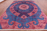 Ikat Hand Knotted Wool Area Rug - 10' 6" X 14' 1" - Golden Nile