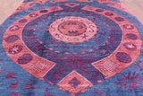 Ikat Hand Knotted Wool Area Rug - 10' 6" X 14' 1" - Golden Nile