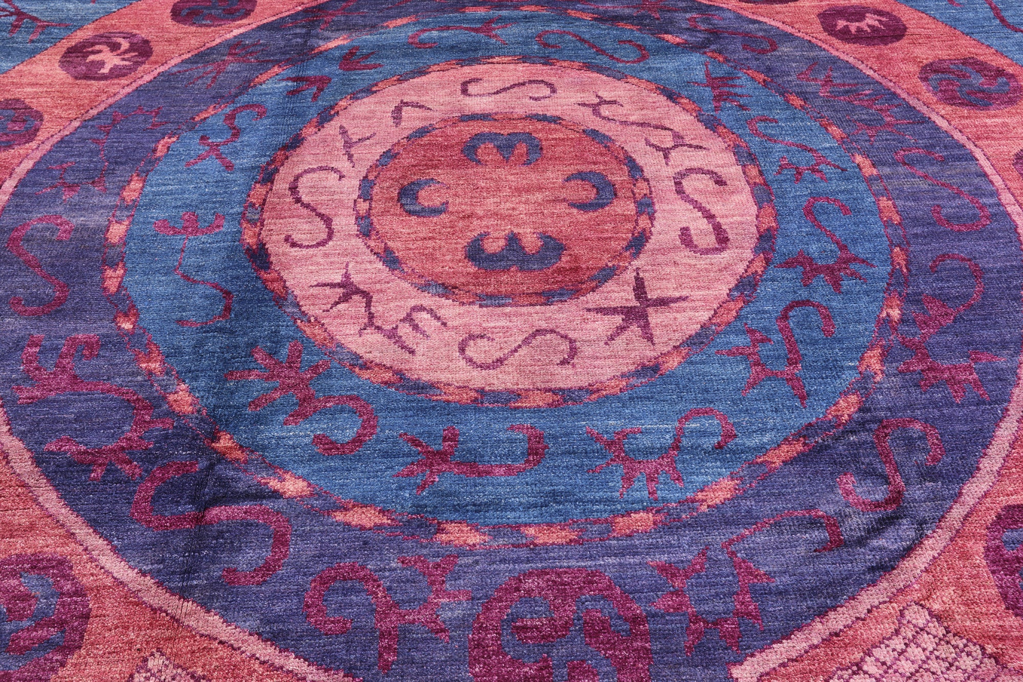 Ikat Hand Knotted Wool Area Rug - 10' 6" X 14' 1" - Golden Nile