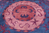 Ikat Hand Knotted Wool Area Rug - 10' 6" X 14' 1" - Golden Nile