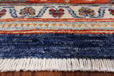 Blue Fine Serapi Hand Knotted Wool Area Rug - 7' 10" X 10' 8" - Golden Nile