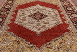Red Geometric Persian Handmade Area Rug - 8' 1" X 9' 10" - Golden Nile
