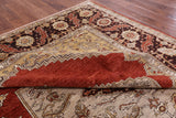 Red Geometric Persian Handmade Area Rug - 8' 1" X 9' 10" - Golden Nile