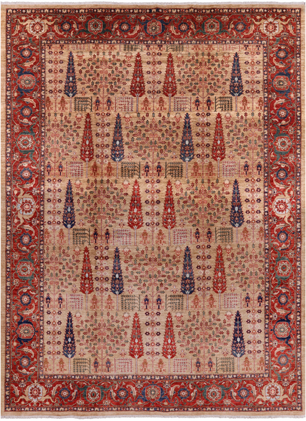 Super Fine Serapi Handmade Area Rug - 8' 10" X 11' 10" - Golden Nile