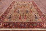 Super Fine Serapi Handmade Area Rug - 8' 10" X 11' 10" - Golden Nile