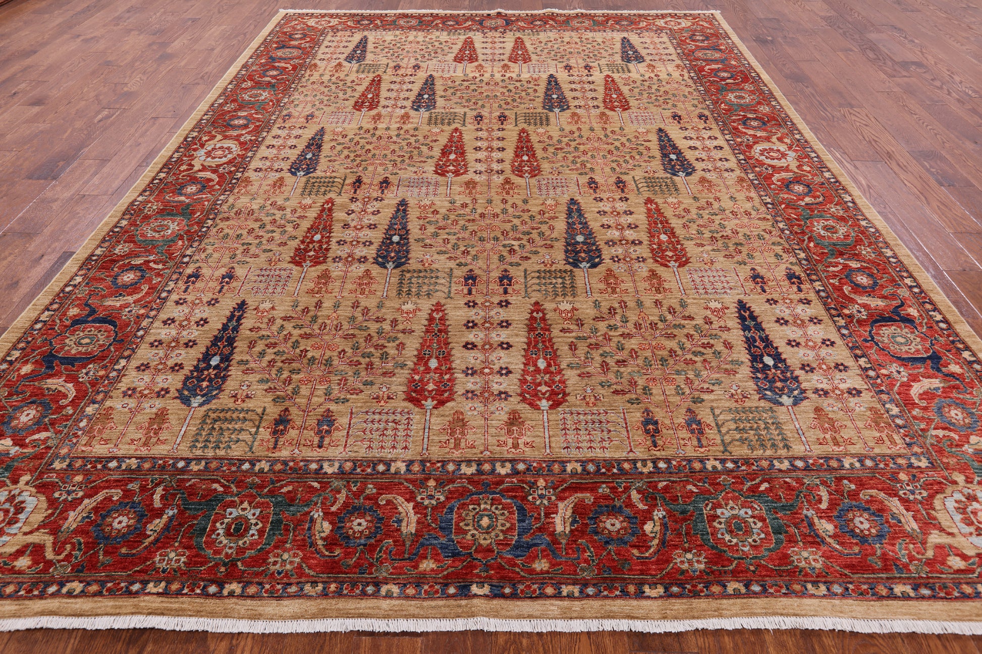 Super Fine Serapi Handmade Area Rug - 8' 10" X 11' 10" - Golden Nile