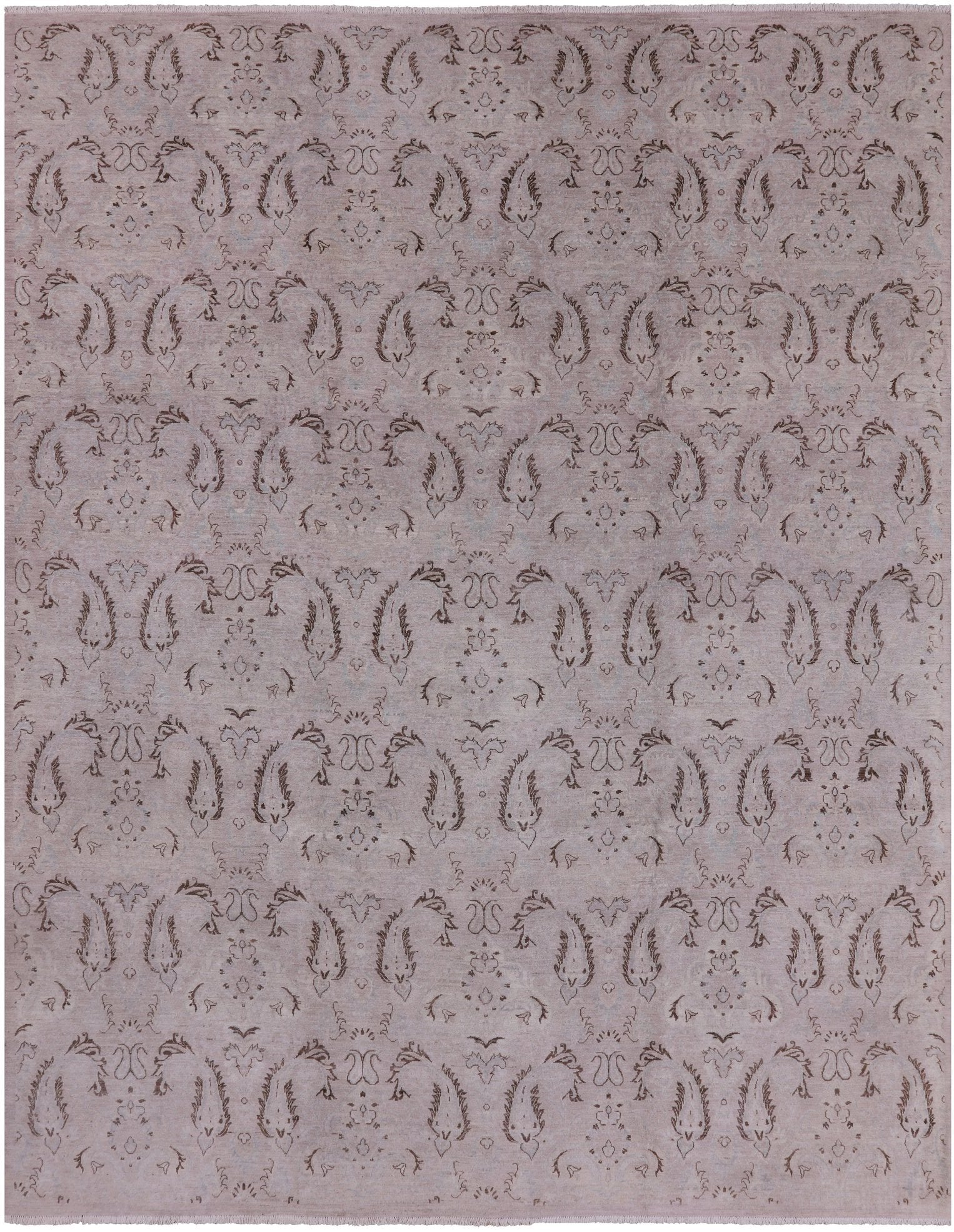 William Morris Hand Knotted Wool Area Rug - 8' 9" X 11' 1" - Golden Nile