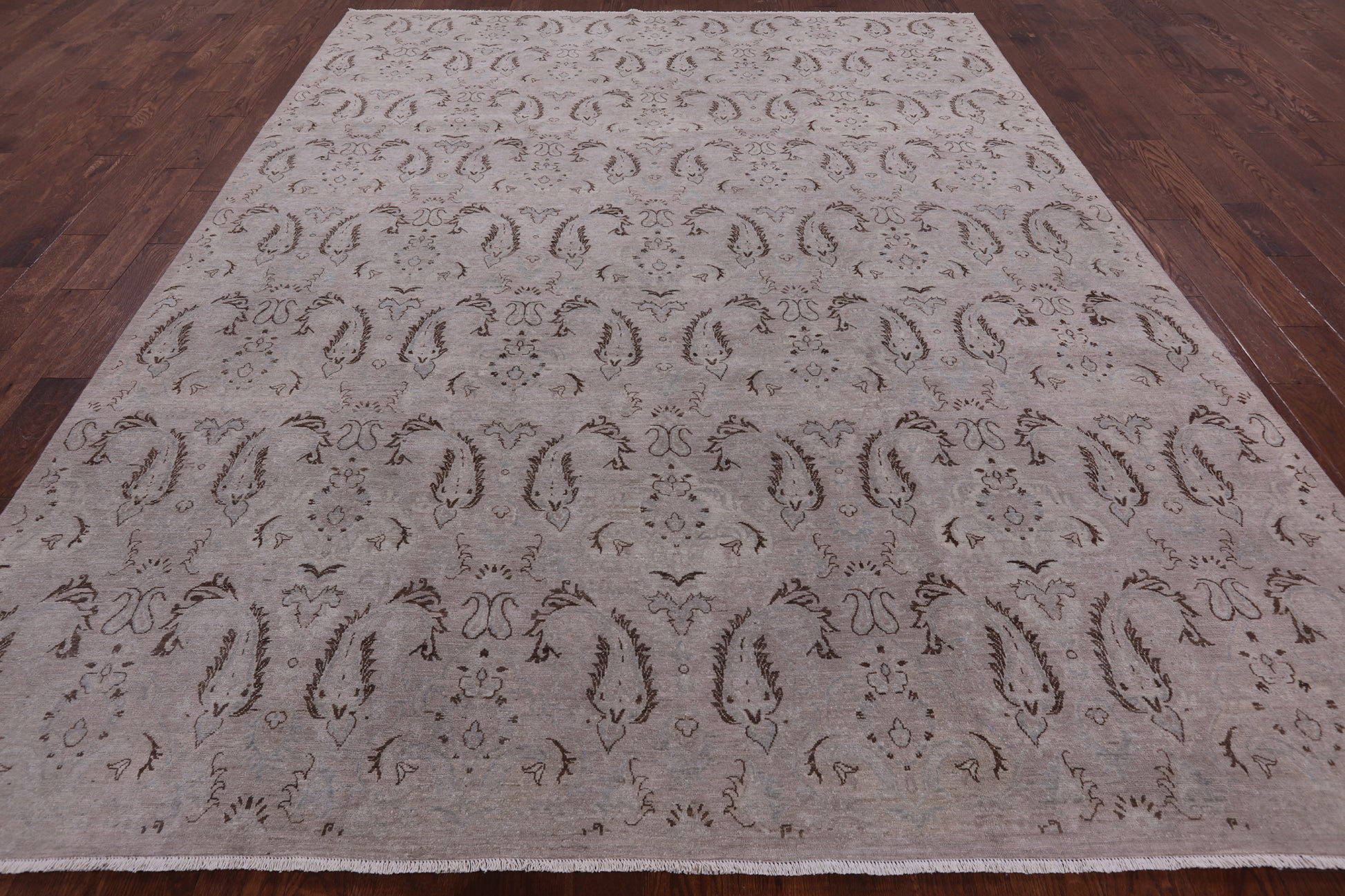 William Morris Hand Knotted Wool Area Rug - 8' 9" X 11' 1" - Golden Nile