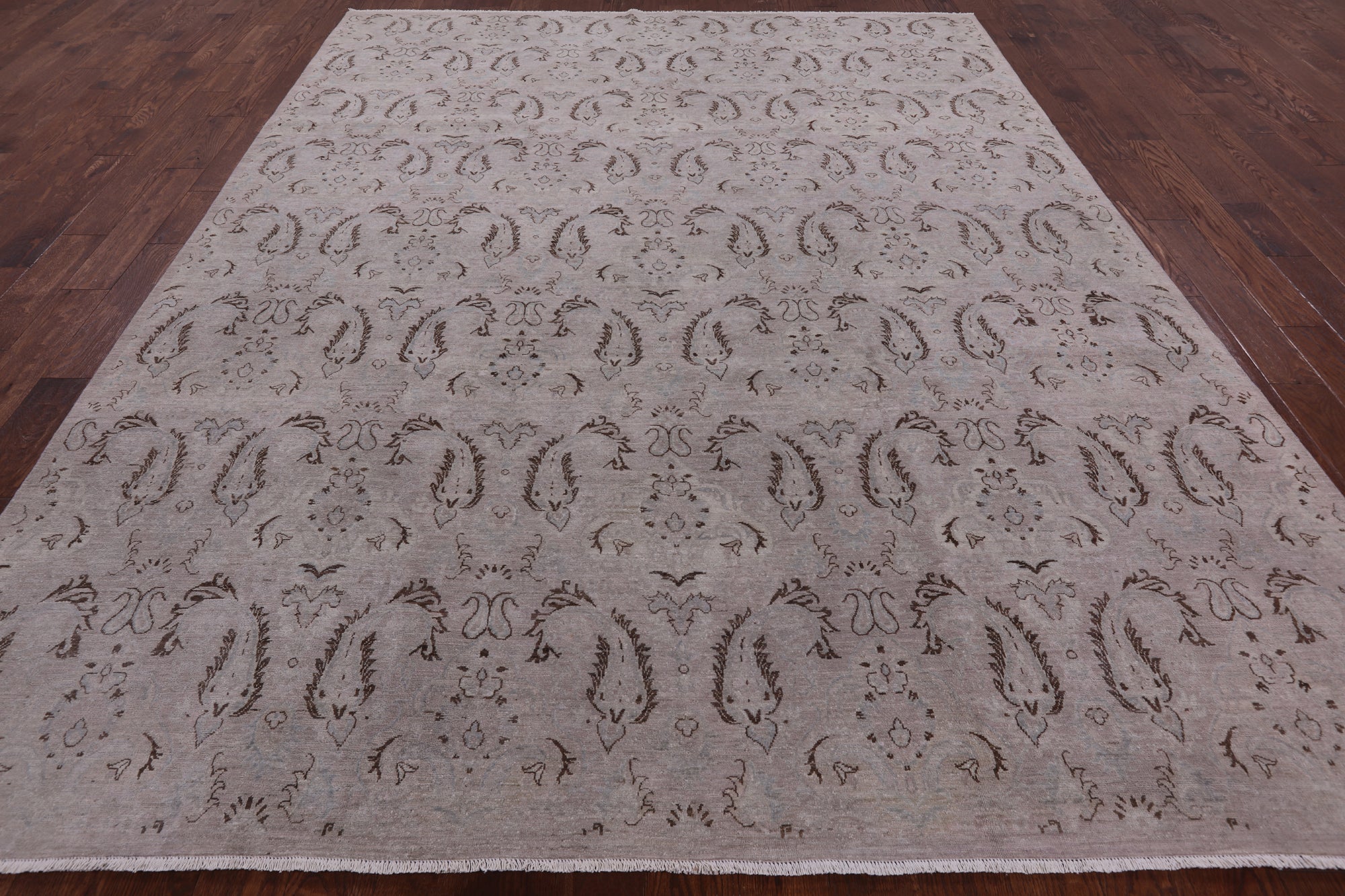 William Morris Hand Knotted Wool Area Rug - 8' 9" X 11' 1" - Golden Nile
