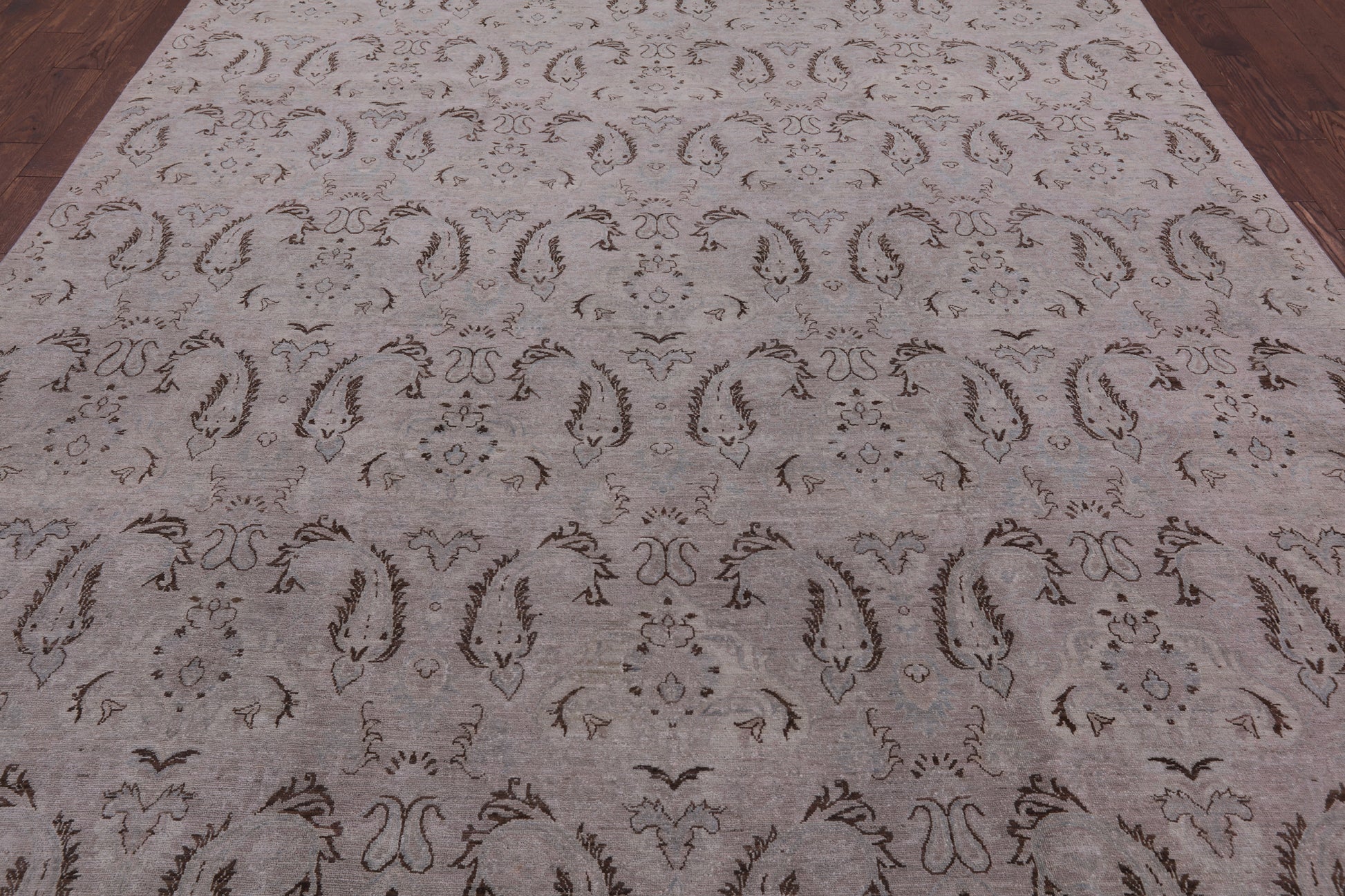 William Morris Hand Knotted Wool Area Rug - 8' 9" X 11' 1" - Golden Nile