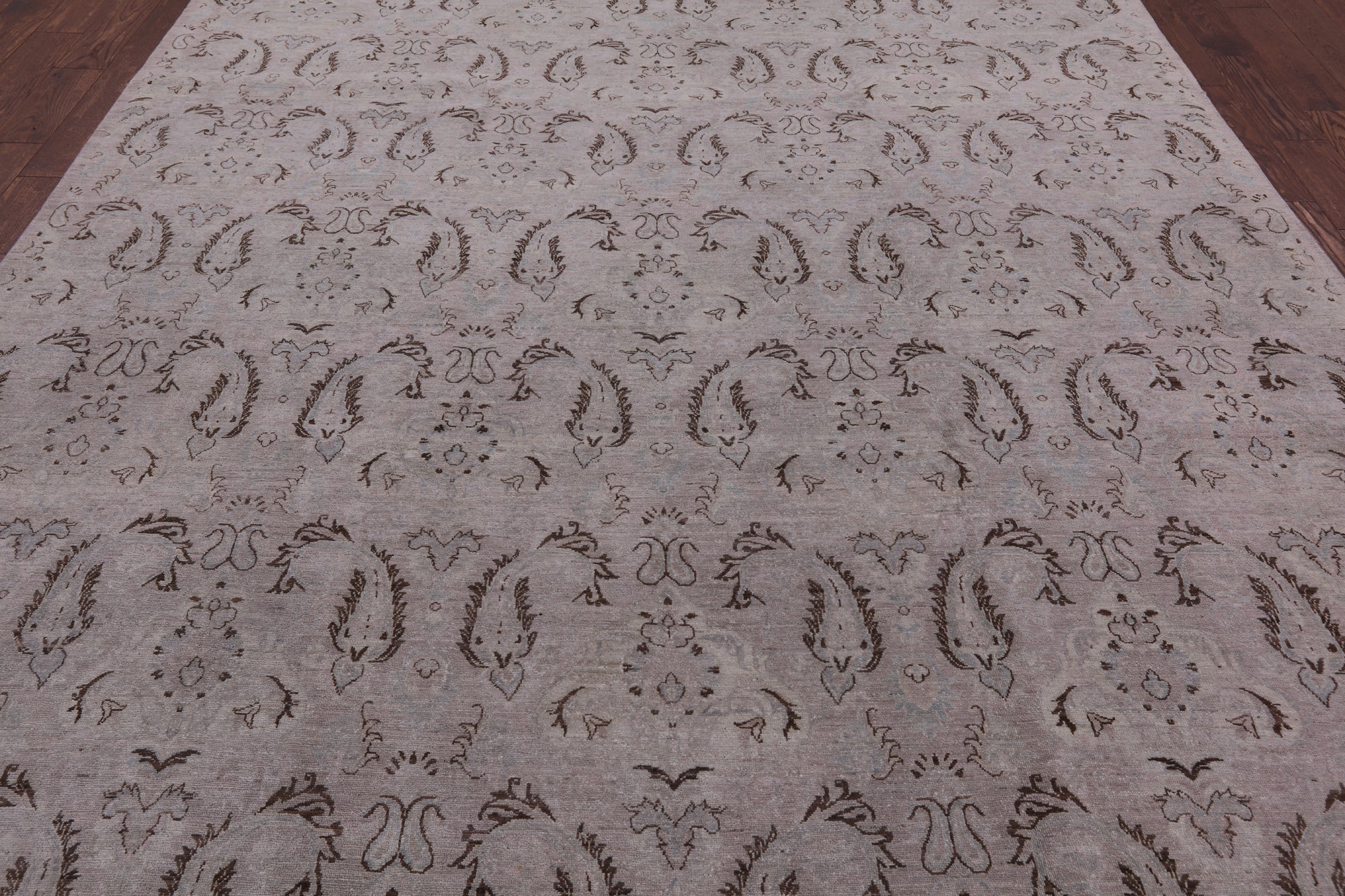 William Morris Hand Knotted Wool Area Rug - 8' 9" X 11' 1" - Golden Nile