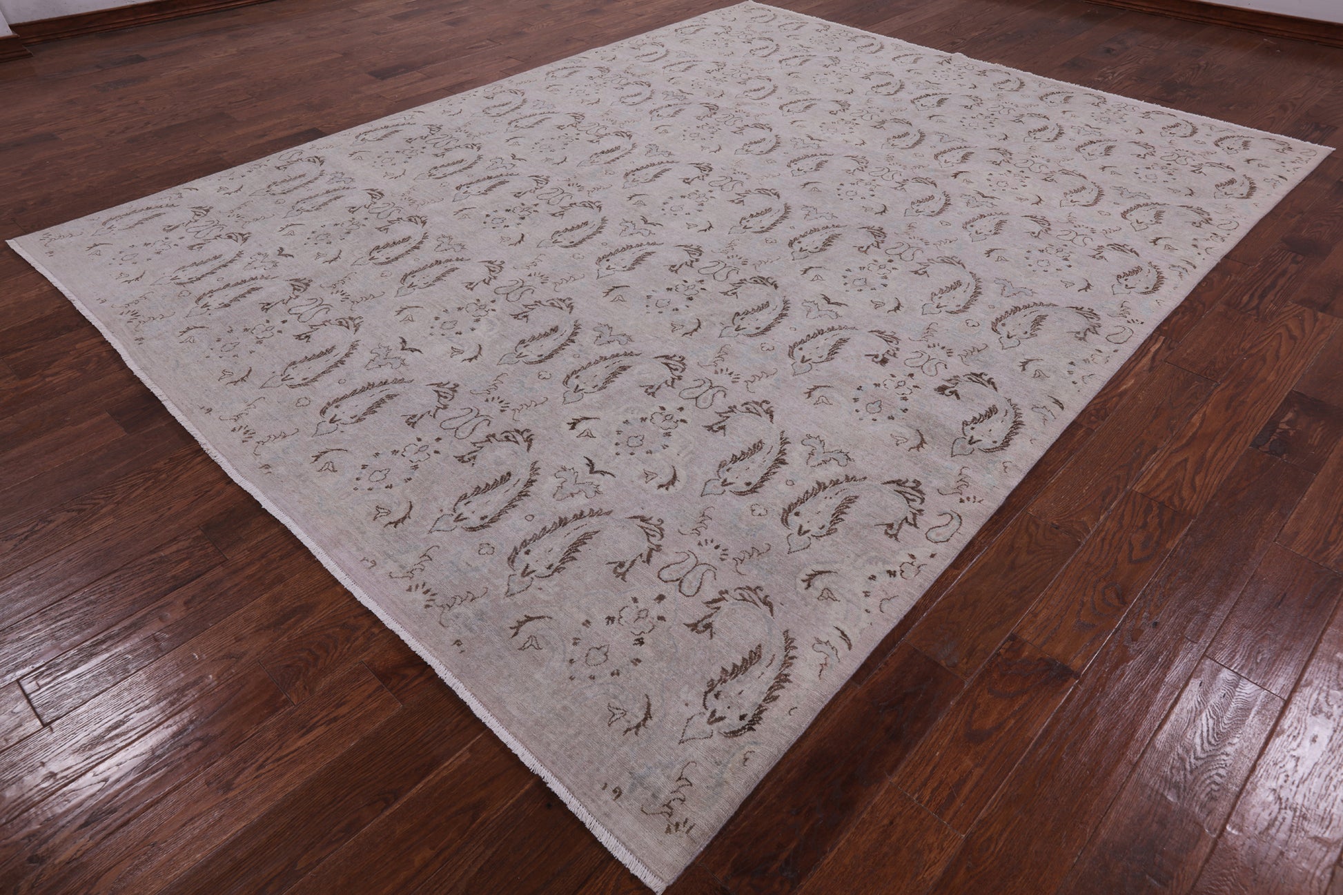 William Morris Hand Knotted Wool Area Rug - 8' 9" X 11' 1" - Golden Nile
