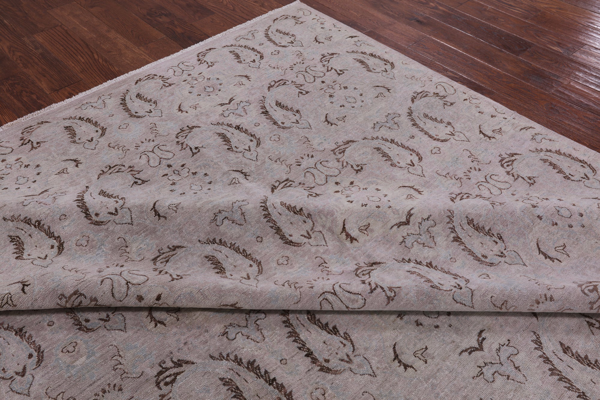 William Morris Hand Knotted Wool Area Rug - 8' 9" X 11' 1" - Golden Nile