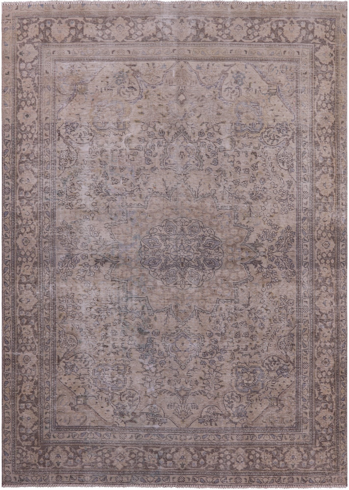 Persian Overdyed Handmade Wool Area Rug - 6' 9" X 9' 7" - Golden Nile