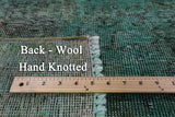 Green Persian Overdyed Hand Knotted Wool Rug - 9' 6" X 12' 10" - Golden Nile