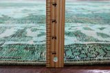 Green Persian Overdyed Hand Knotted Wool Rug - 9' 6" X 12' 10" - Golden Nile