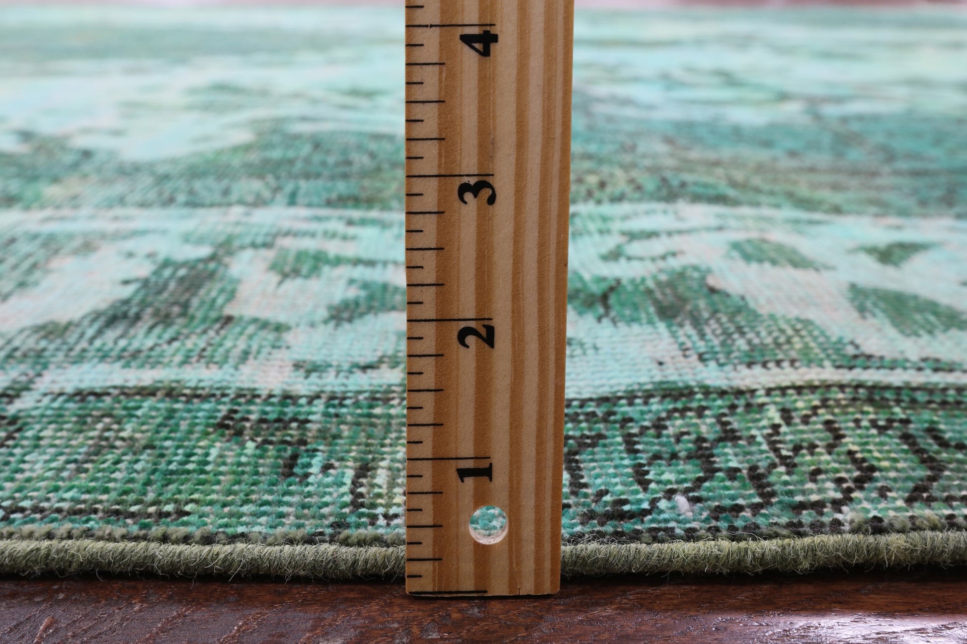 Green Persian Overdyed Hand Knotted Wool Rug - 9' 6" X 12' 10" - Golden Nile