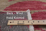 Modern Handmade Wool Rug - 4' 2" X 5' 1" - Golden Nile