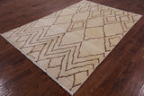 Tribal Signed Moroccan Hand-Knotted Area Rug - 6' 1" X 8' 7" - Golden Nile