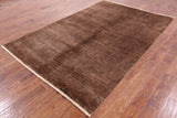 Full Pile Overdyed Handmade Wool Rug - 6' 0" X 9' 2" - Golden Nile