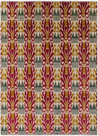 Ikat Handmade Wool Area Rug - 8' 10
