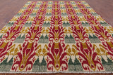 Ikat Handmade Wool Area Rug - 8' 10" X 12' 2" - Golden Nile